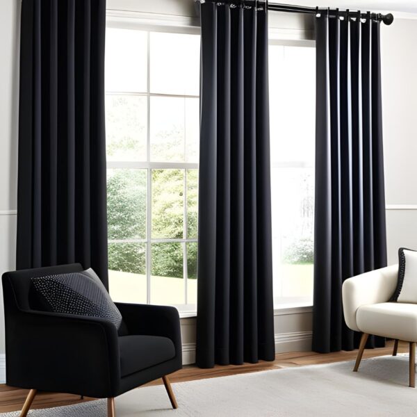 Black Living Room Curtains