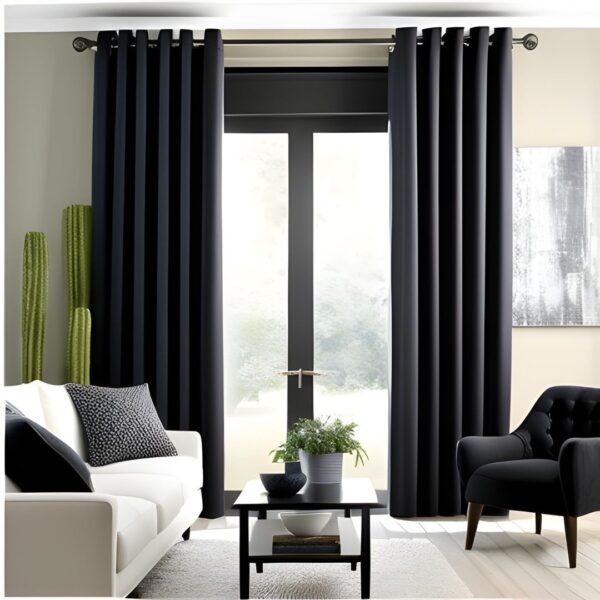 Black Living Room Curtains